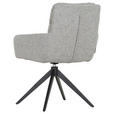 ARMLEHNSTUHL  Stoffauswahl, Sitzfläche 360° drehbar, automatische Rückholfunktion Flachgewebe  - Beige/Schwarz, Design, Textil/Metall (60/89/69cm) - Novel