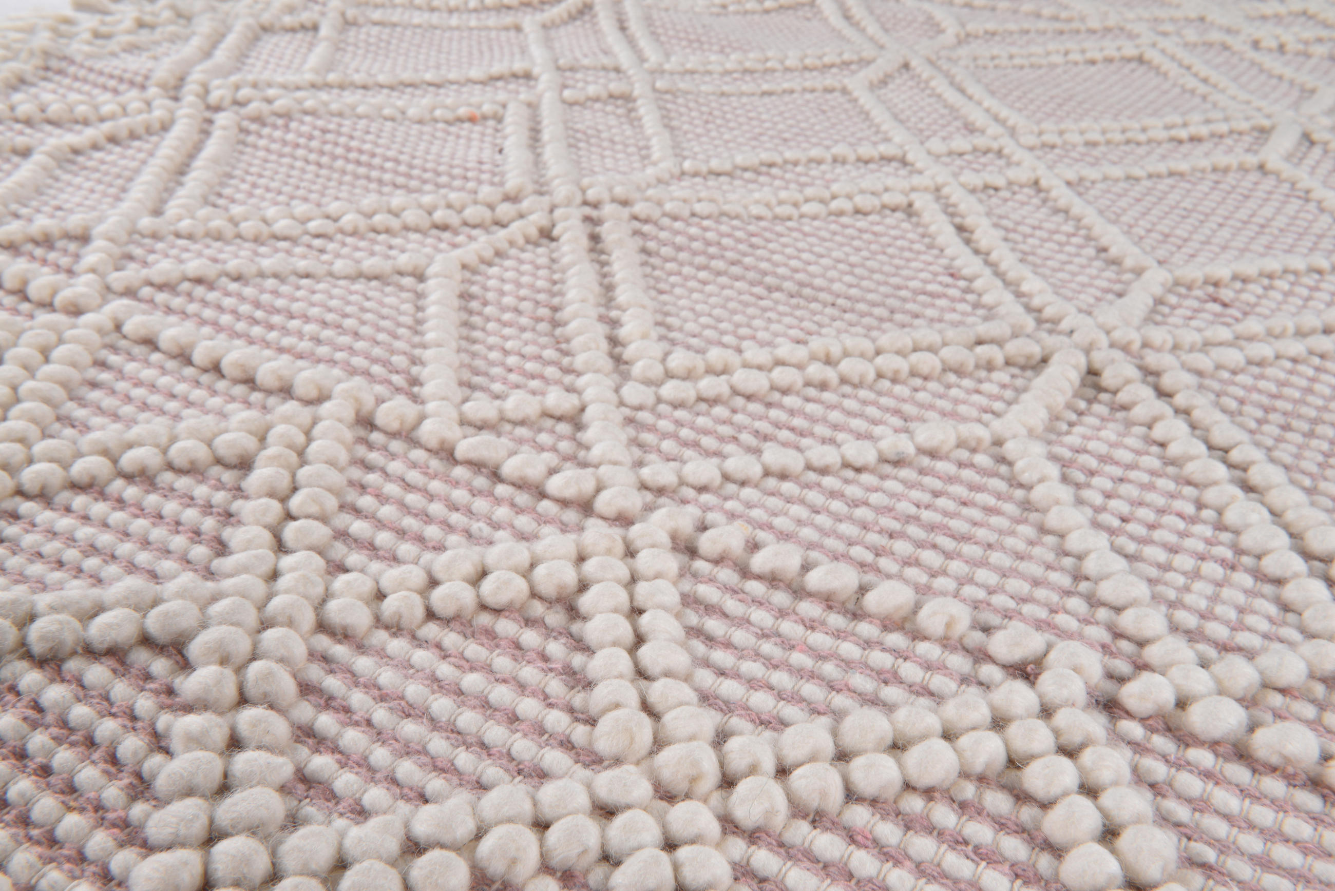 HANDWEBTEPPICH 140/140 cm Colored Macrame - Three Rosa  - Rosa, Design, Textil (140/140cm) - Tom Tailor