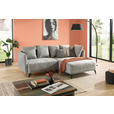 ECKSOFA in Chenille Cognac  - Cognac/Schwarz, LIFESTYLE, Textil/Metall (255/172cm) - Carryhome