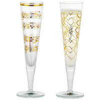 CHAMPAGNERGLAS Goldnacht 205 ml 2-teilig  - Goldfarben, LIFESTYLE, Glas (7,2/7,2/24cm) - Ritzenhoff