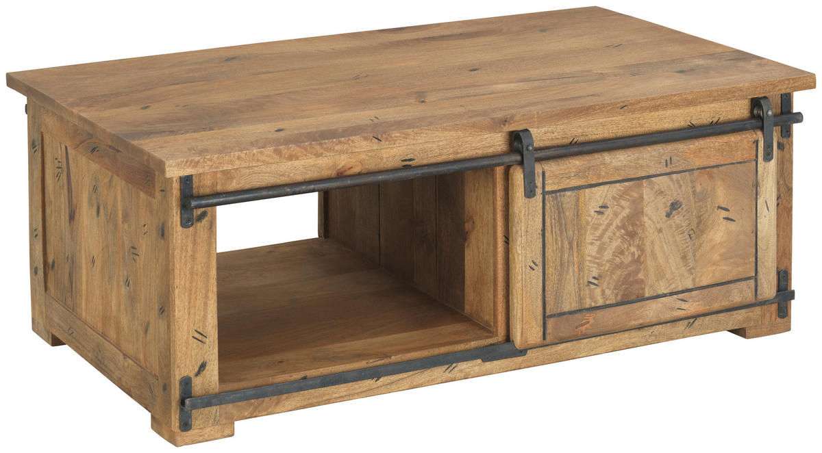 KONFERENČNÍ STOLEK, antracitová, přírodní barvy, dřevo, 120/45/70 cm - přírodní barvy/antracitová, Lifestyle, kov/dřevo (120/45/70cm) - MID.YOU