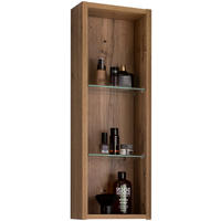 BADEZIMMERREGAL 21,6/70,7/16 cm  - Eiche Wotan, MODERN, Glas/Holzwerkstoff (21,6/70,7/16cm) - Stylife