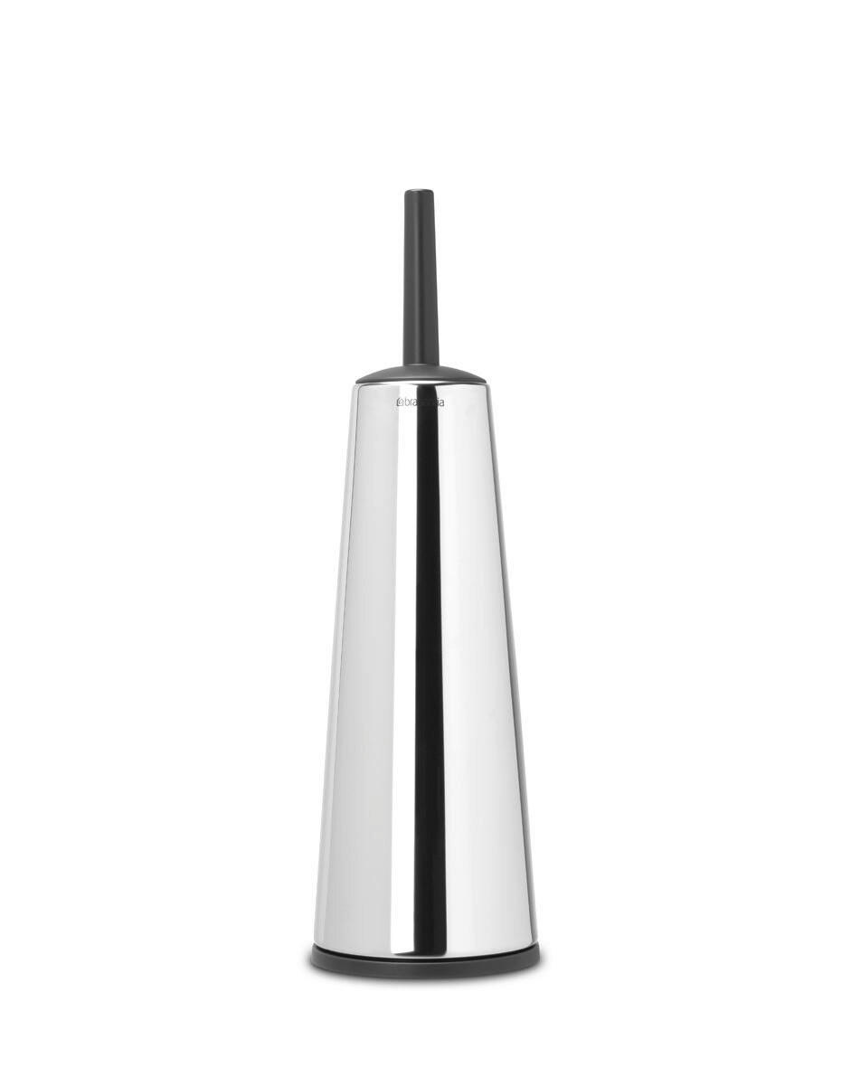 WC GARNITURA SA ČETKOM  boja hroma  metal  - boja hroma/crna, Osnovno, metal/plastika (12/42/12cm) - Brabantia
