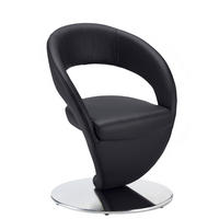 STUHL  in Stahl Mikrofaser  - Edelstahlfarben/Schwarz, Design, Textil/Metall (62/86/61cm) - Moderano