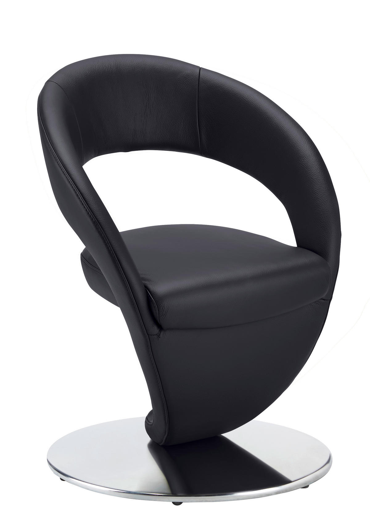 STUHL  in Stahl Mikrofaser  - Edelstahlfarben/Schwarz, Design, Textil/Metall (62/86/61cm) - Moderano