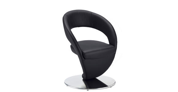 STUHL in Stahl Mikrofaser Metall, Textil - Edelstahlfarben/Schwarz, Design, Textil/Metall (62/86/61cm) - Moderano