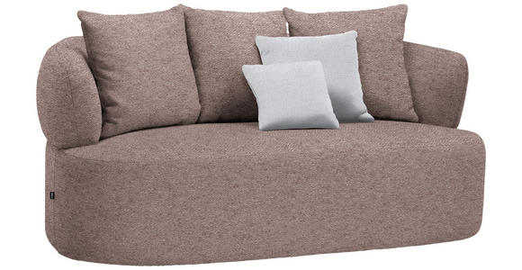 2-SITZER-SOFA in Chenille Rotbraun  - Rotbraun/Hellgrau, MODERN, Kunststoff/Textil (177/86/105cm) - Hom`in