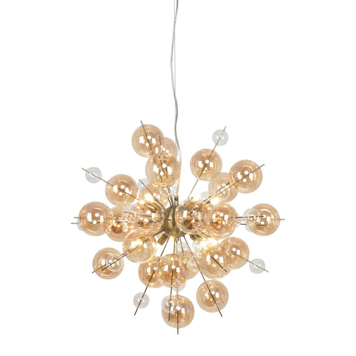 PENDELLEUCHTE Explosion 65/193 cm  - Karamell, Design, Metall (65/193cm) - Näve