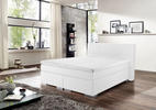 BOXSPRINGBETT 120/200 cm  in Weiß  - Silberfarben/Weiß, Design, Kunststoff/Textil (120/200cm) - Livetastic