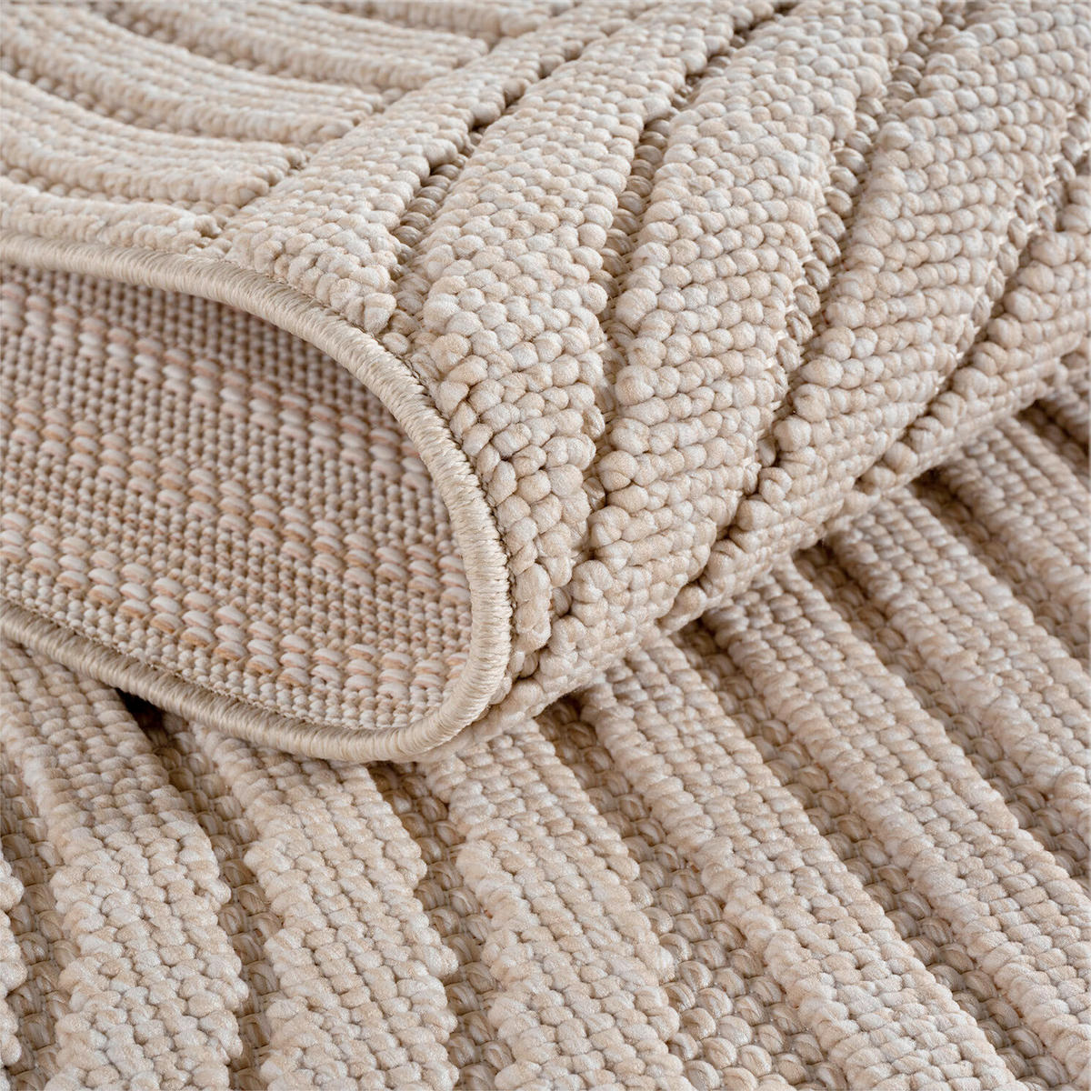 FLACHWEBETEPPICH 60/110 cm HELIX Beige  - Beige, Basics, Kunststoff/Textil (60/110cm) - Novel