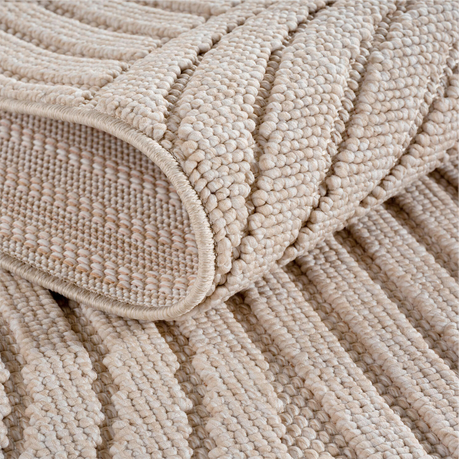 Thumbnail - Novel Flachwebeteppich Helix, Beige, Textil, Graphik, rechteckig, 280x370 cm, für Fußbodenheizung geeignet, lichtunempfi...