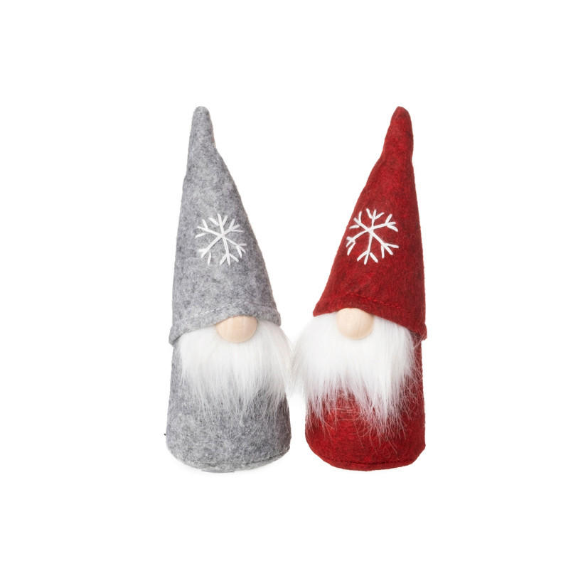 TOMTENISSE  - röd/grå, Lifestyle, trä/textil (15cm) - X-Mas