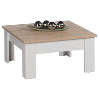 COUCHTISCH 78/78/40 cm Weiß, Eichefarben, Lärchefarben  - Eichefarben/Lärchefarben, KONVENTIONELL, Holzwerkstoff (78/78/40cm) - Livetastic