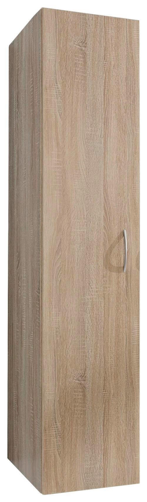 MEHRZWECKSCHRANK 50/185/40 cm  in Eichefarben  - Eichefarben/Alufarben, KONVENTIONELL, Holzwerkstoff/Kunststoff (50/185/40cm) - Xora