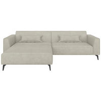 ECKSOFA  in Naturfarben  190/295 cm  - Schwarz/Naturfarben, MODERN, Textil/Metall (190/295cm) - Carryhome