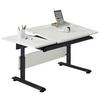 JUGENDSCHREIBTISCH 130/70/53-79 cm  in Schwarz, Weiss  - Weiss/Schwarz, Konventionell, Holzwerkstoff/Metall (130/70/53-79cm) - Paidi