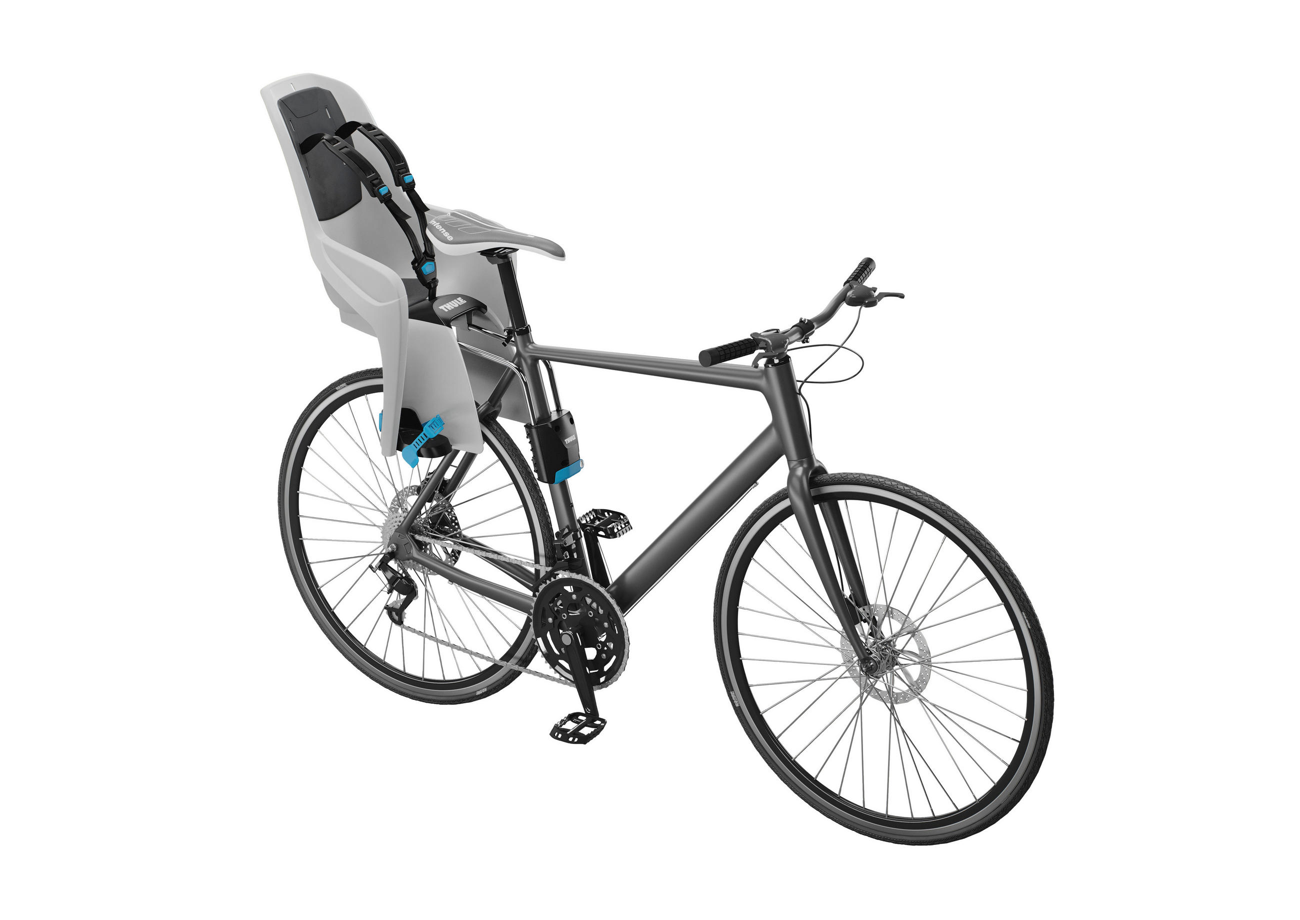 CYKELSTOL RideAlong Lite - ljusgrå, Klassisk, plast (48cm) - Thule