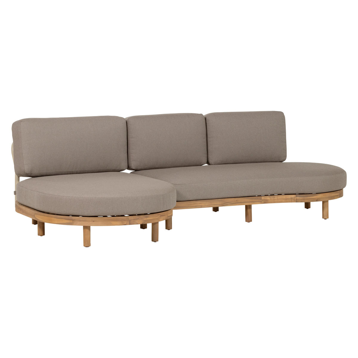 LOUNGEGARNITUR  100/300 cm  Akazie massiv  - Sandfarben, MODERN, Holz/Textil (100/300cm) - Livetastic