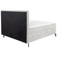 BOXSPRINGBETT 160/200 cm in Hellgrau - Hellgrau/Schwarz, Design, Textil/Metall (160/200cm) - Esposa