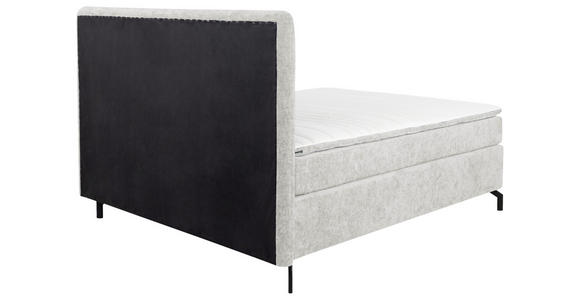 BOXSPRINGBETT 160/200 cm in Hellgrau - Hellgrau/Schwarz, Design, Textil/Metall (160/200cm) - Esposa