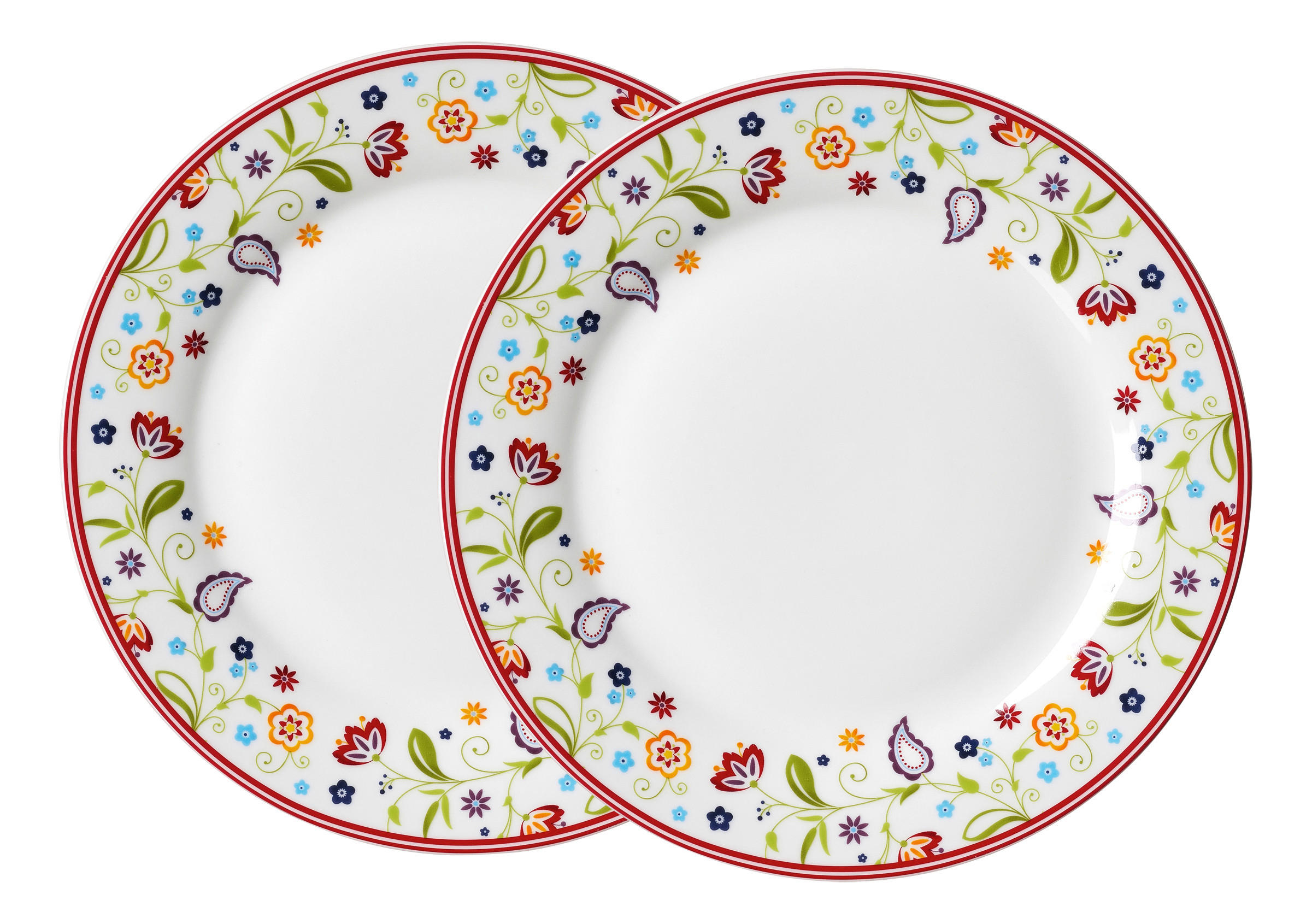 SPEISETELLERSET Multicolor, Weiß 27/4 cm Shanti  - Multicolor/Weiß, KONVENTIONELL, Keramik (27/4cm) - Ritzenhoff Breker
