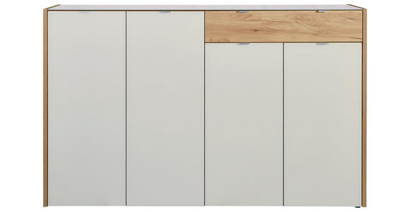 SIDEBOARD Eichefarben, Kaschmir - Kaschmir/Eichefarben, KONVENTIONELL, Glas/Holzwerkstoff (177/110/40cm) - Voleo