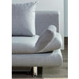 SCHLAFSOFA Flachgewebe Hellgrau  - Chromfarben/Hellgrau, Design, Kunststoff/Textil (194/73/91cm) - Xora