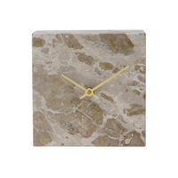 TISCHUHR Beige 15/15/6,4 cm  - Beige, Basics, Stein (15/15/6,4cm)