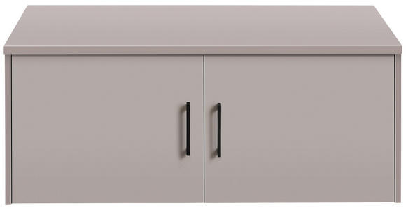 AUFSATZSCHRANK 106/43/54 cm   - Kaschmir/Schwarz, Basics, Holzwerkstoff/Metall (106/43/54cm) - Xora