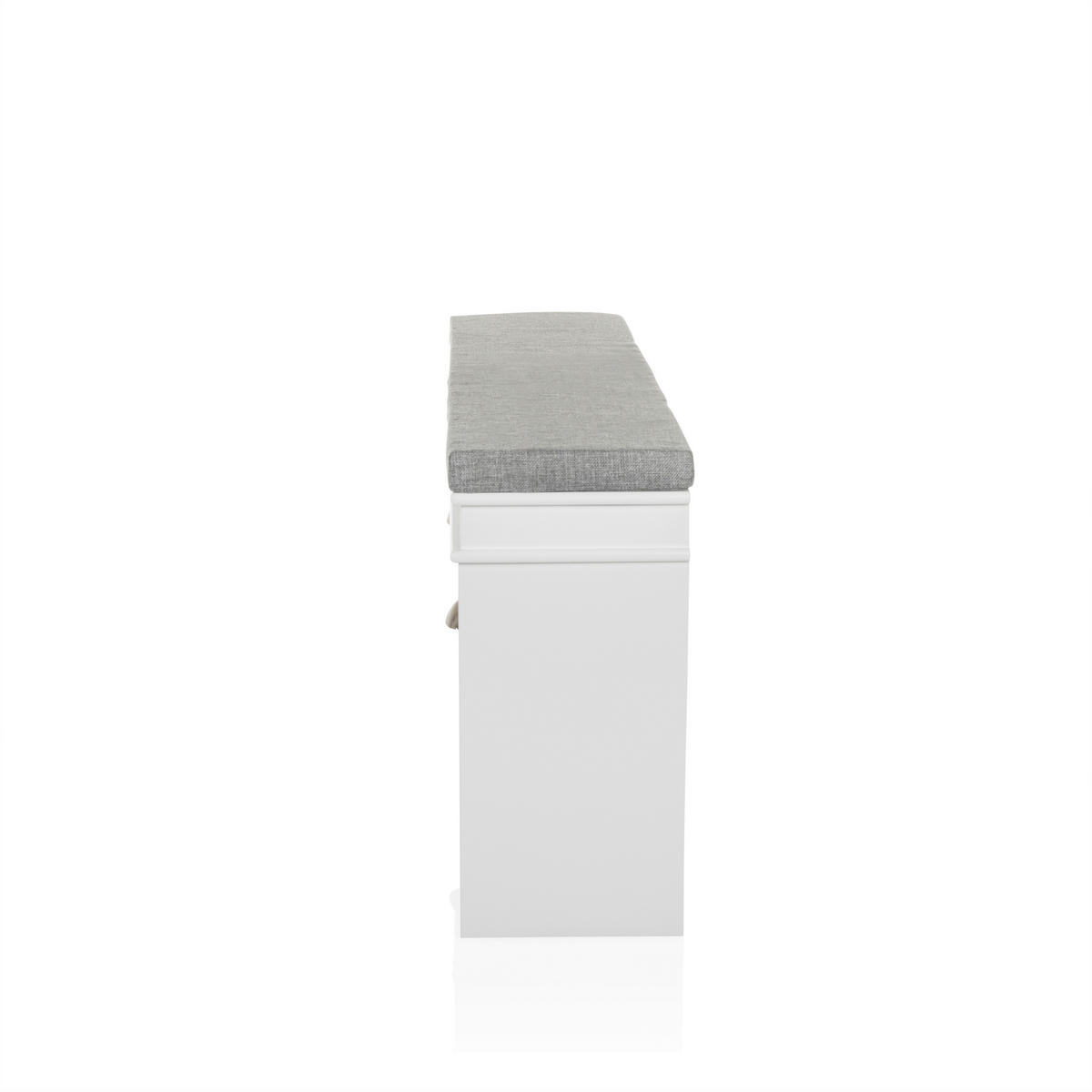 SKOSKÅP  i 104/52/24 cm  - vit/silver, Modern, metall/trämaterial (104/52/24cm) - MID.YOU