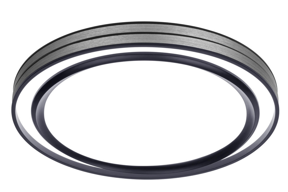 LED PLAFONJERA - bela/crna, Osnovno, metal/plastika (49/7,5cm) - Novel