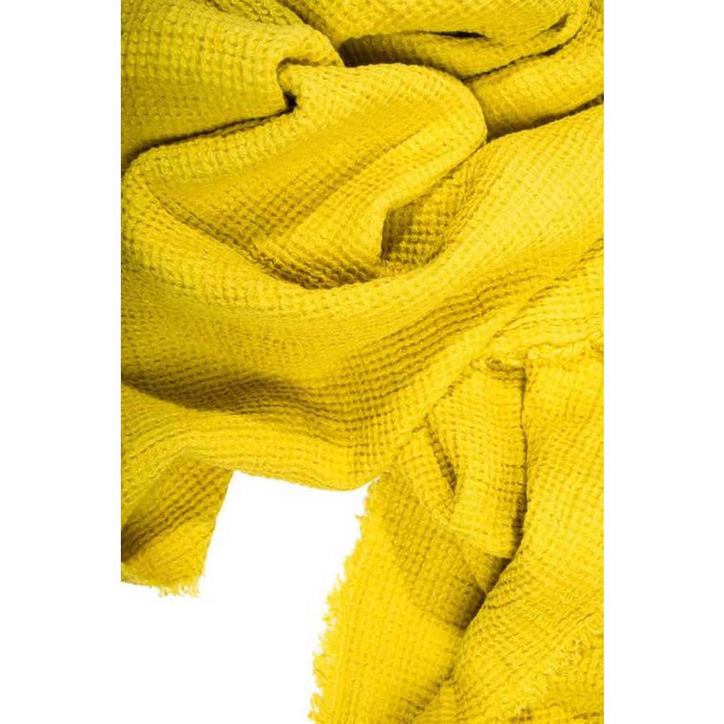 Thumbnail - Zoeppritz Plaid Honeybee, Currygelb, Textil, Uni, 130x180 cm, pflegeleicht, Fransen, Wohntextilien, Decken, Plaids
