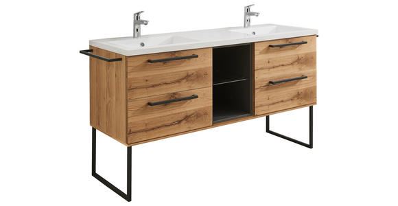 WASCHTISCHKOMBI 155 cm  - Alteiche, KONVENTIONELL, Holz/Metall (155cm) - Dieter Knoll