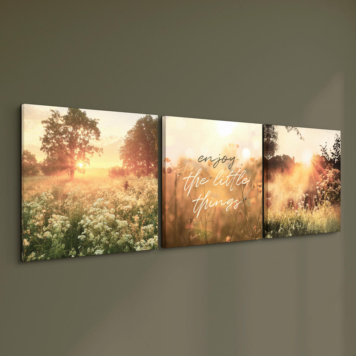 BILDERSET 3x32/32 cm  - Multicolor, Basics, Holz/Textil (3x32/32cm)