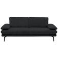 3-SITZER-SOFA in Velours Anthrazit  - Anthrazit/Beige, Design, Textil/Metall (222/89/104cm) - Dieter Knoll