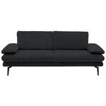 3-SITZER-SOFA in Velours Anthrazit  - Anthrazit/Beige, Design, Textil/Metall (222/89/104cm) - Dieter Knoll