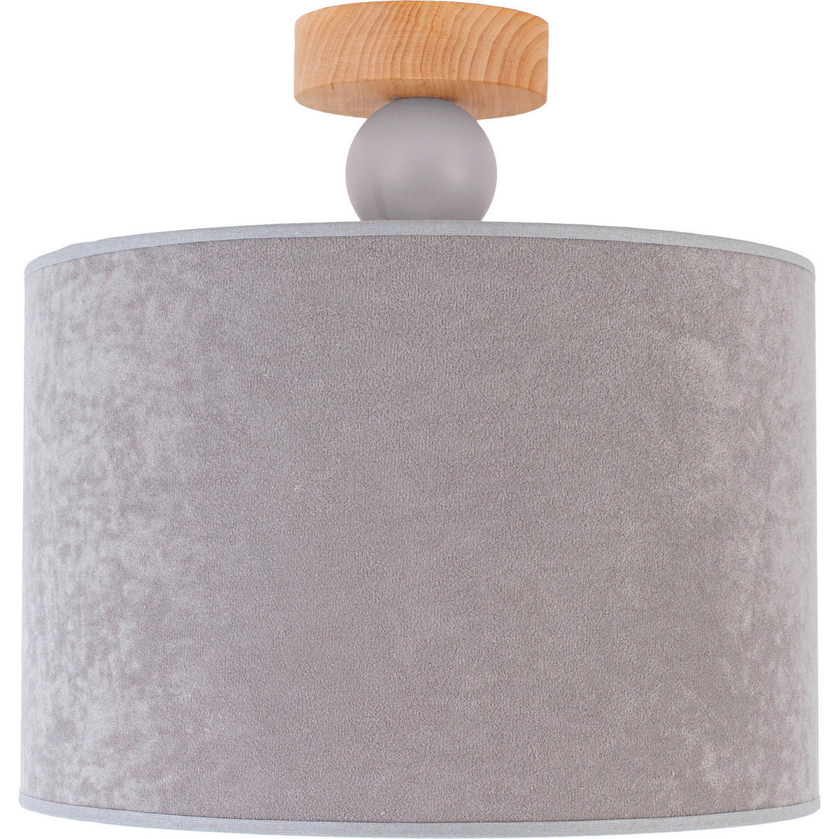 STROPNÉ SVIETIDLO, 30/30 cm  - sivá, Basics, drevo (30/30cm)