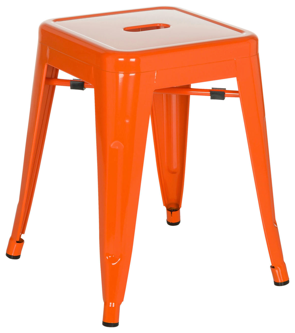 HOCKER in Metall Orange  - Orange, Basics, Metall (39/46/39cm) - MID.YOU