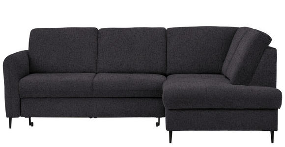 ECKSOFA Dunkelbraun Chenille  - Dunkelbraun/Schwarz, MODERN, Holz/Textil (241/184cm) - Carryhome