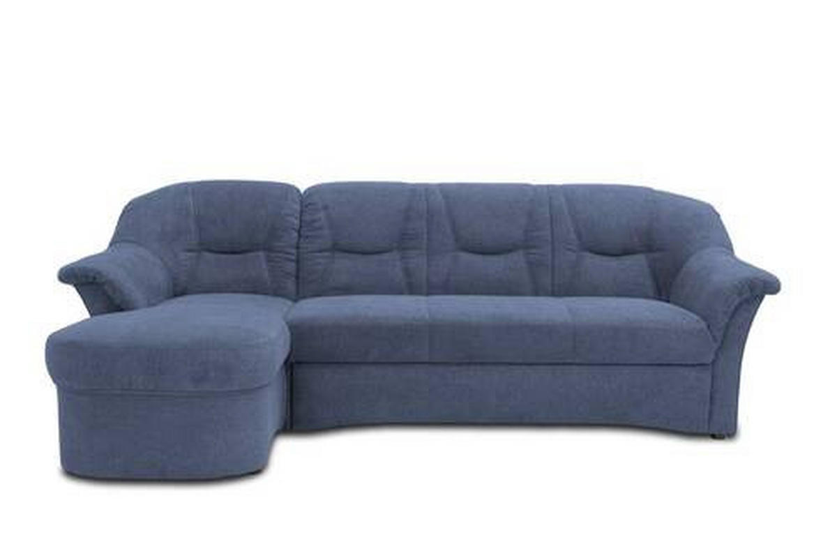 ECKSOFA Dunkelblau Mikrofaser  - Schwarz/Dunkelblau, KONVENTIONELL, Kunststoff/Textil (146/232cm) - MID.YOU