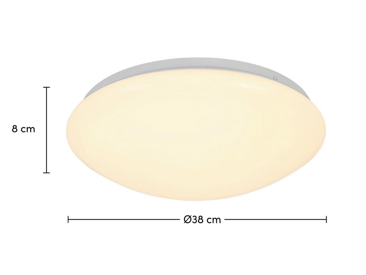 STROPNA LED-SVETILKA   24 W 2600 lm 3000-6500 K 220-240 V  - bela, Basics, kovina/umetna masa (38/8cm) - Boxxx