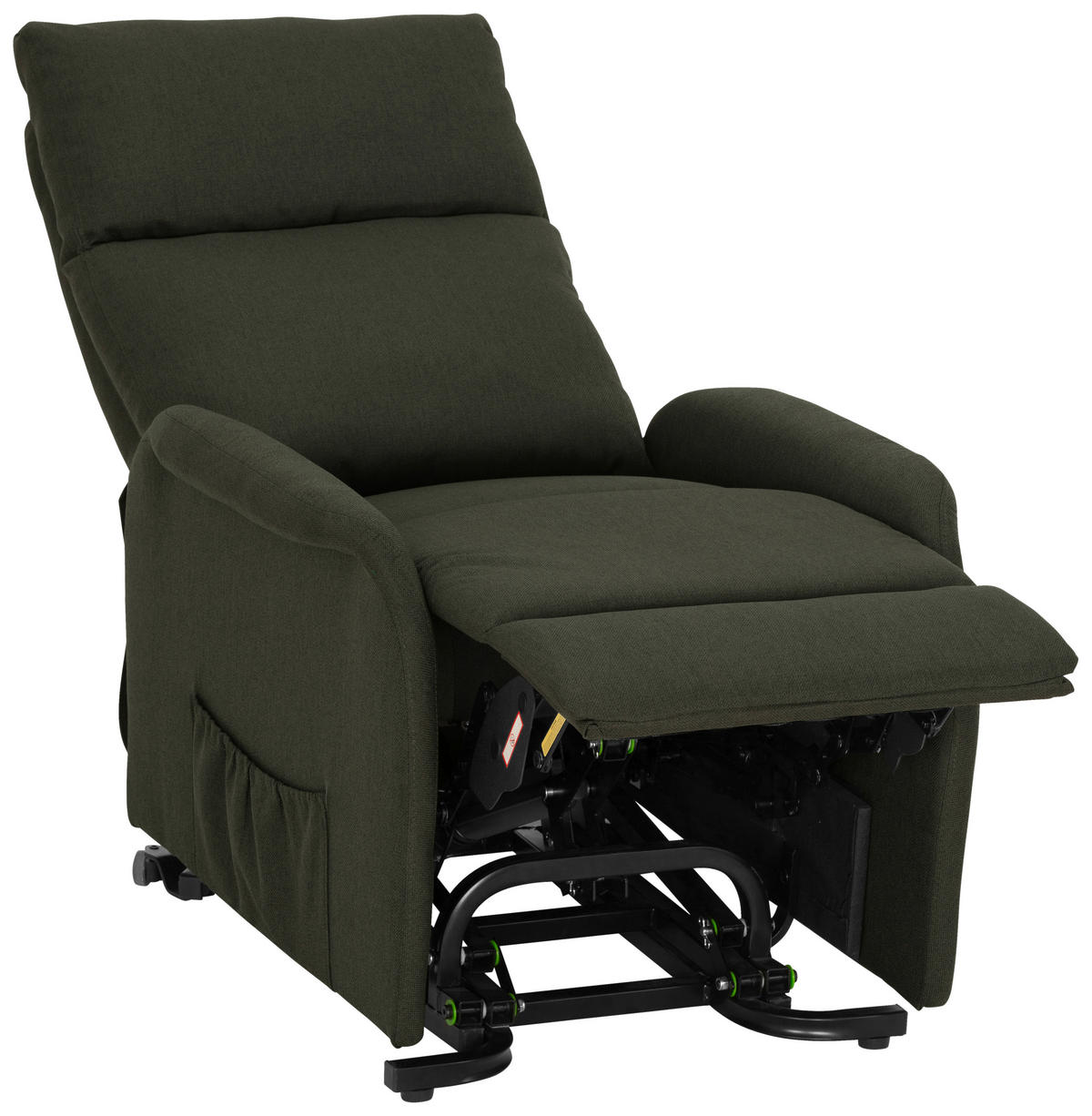 FERNSEHSESSEL Webstoff Grün  - Schwarz/Grün, KONVENTIONELL, Textil/Metall (68/103-80/93-158cm) - P & B