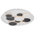 LED-DECKENLEUCHTE 46,8/6 cm - Schwarz/Weiß, Trend, Kunststoff/Metall (46,8/6cm) - Novel