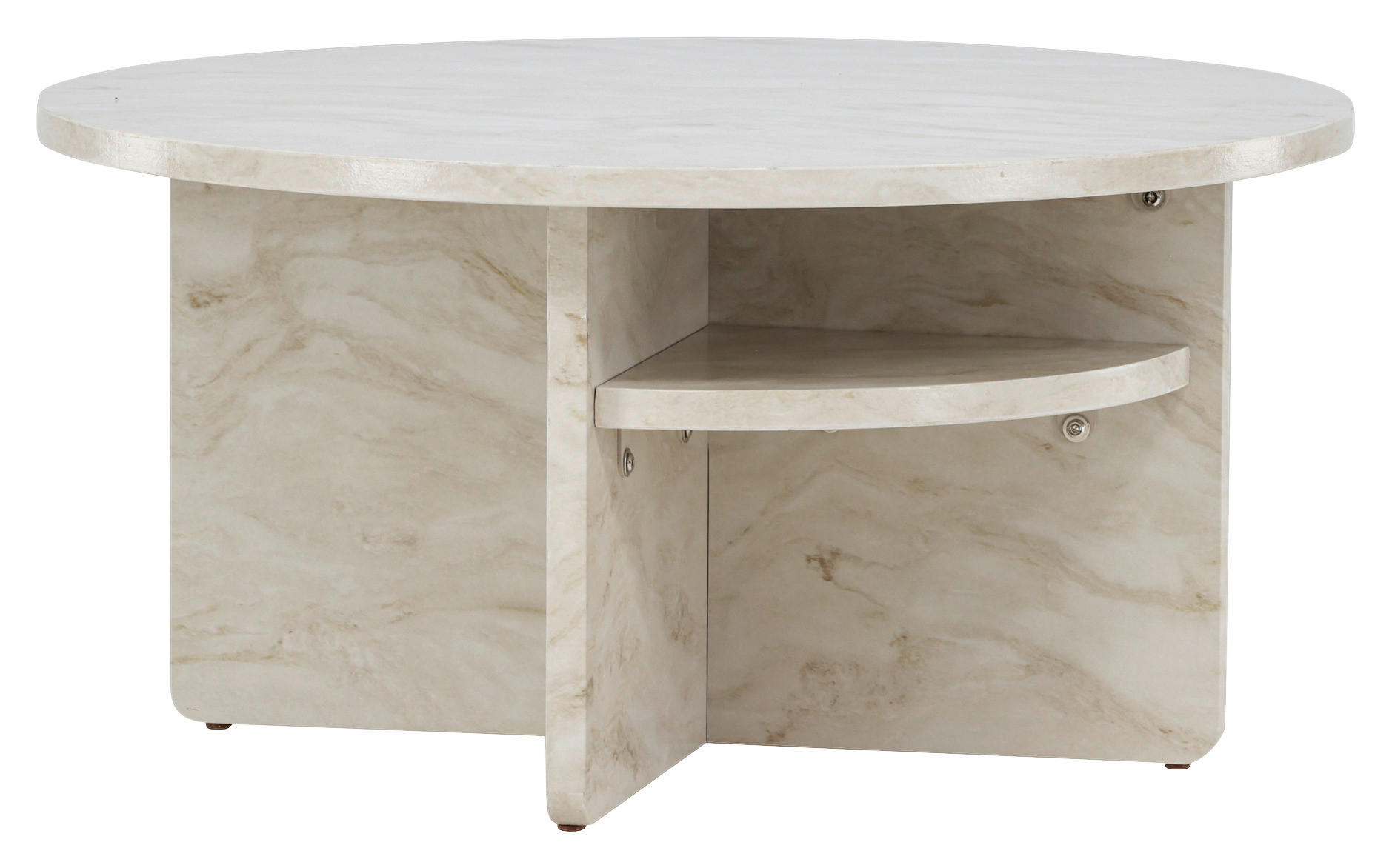 COUCHTISCH 85/85/42 cm rund Beige  - Beige, Design, Holzwerkstoff (85/85/42cm) - Livetastic
