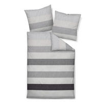 POSTELJNINA 135/200 cm bombažni flanel srebrne barve  - srebrne barve, Konvencionalno, tekstil (135/200cm) - Janine