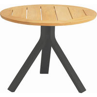 BEISTELLTISCH in Holz, Metall 60/60/48 cm  - Schwarz/Teakfarben, LIFESTYLE, Holz/Metall (60/60/48cm) - Stern