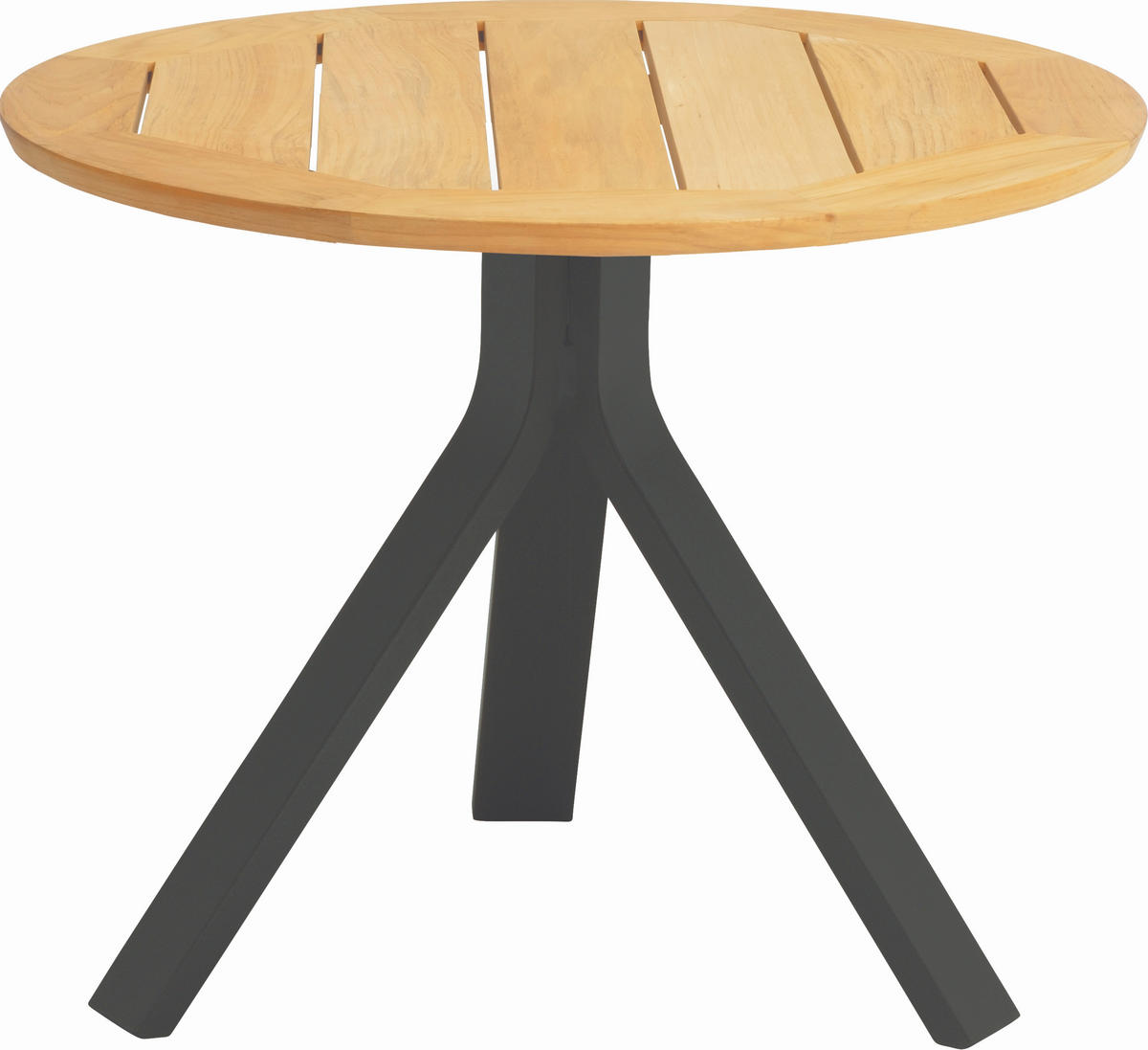 BEISTELLTISCH in Holz, Metall 60/60/48 cm  - Schwarz/Teakfarben, LIFESTYLE, Holz/Metall (60/60/48cm) - Stern