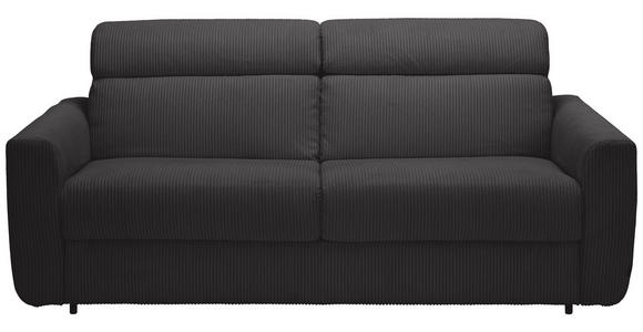 SCHLAFSOFA Cord Dunkelgrau  - Dunkelgrau/Schwarz, Design, Kunststoff/Textil (200/84/98cm) - Novel