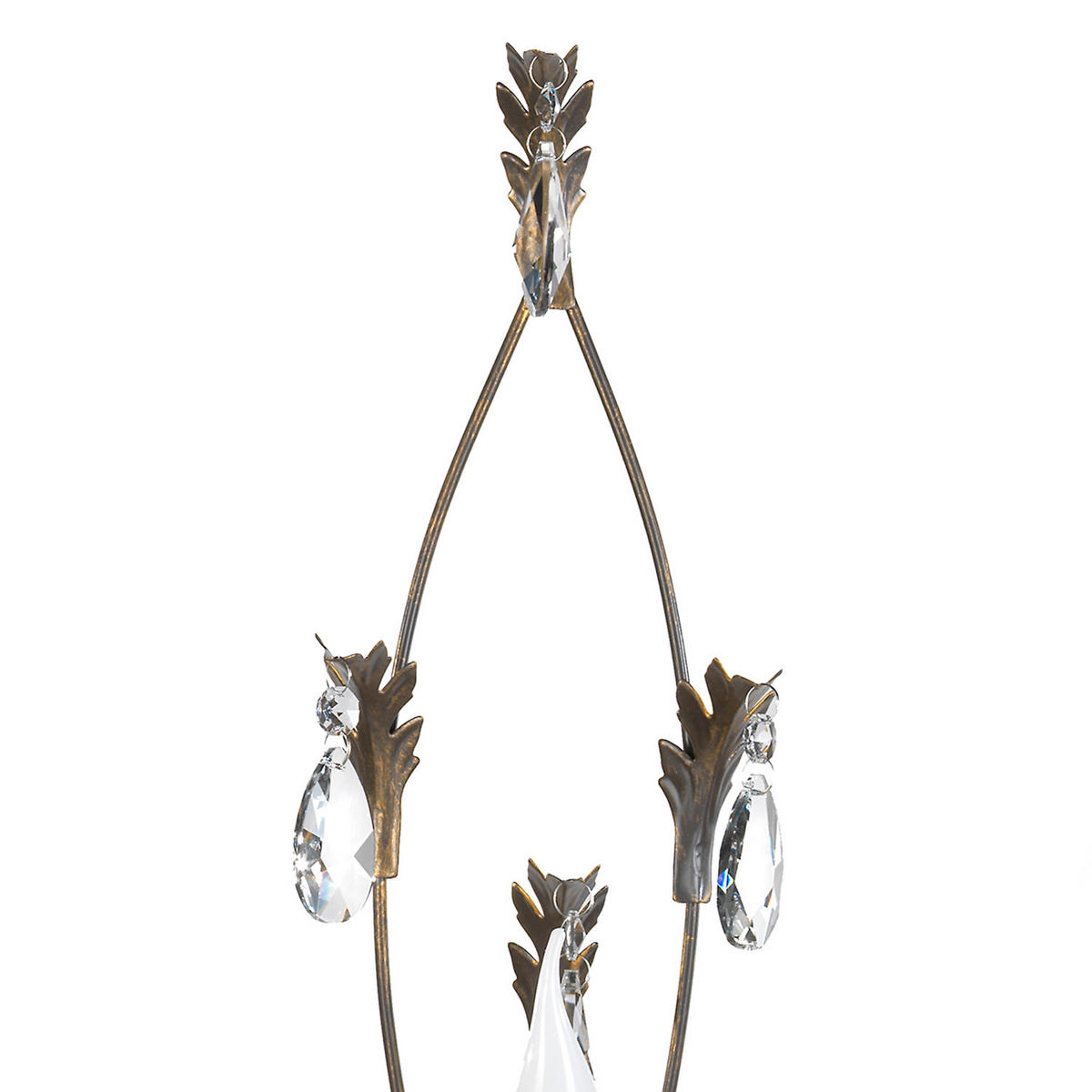 WANDLEUCHTE 43/32/50 cm   - Cognac, KONVENTIONELL, Glas/Metall (43/32/50cm)