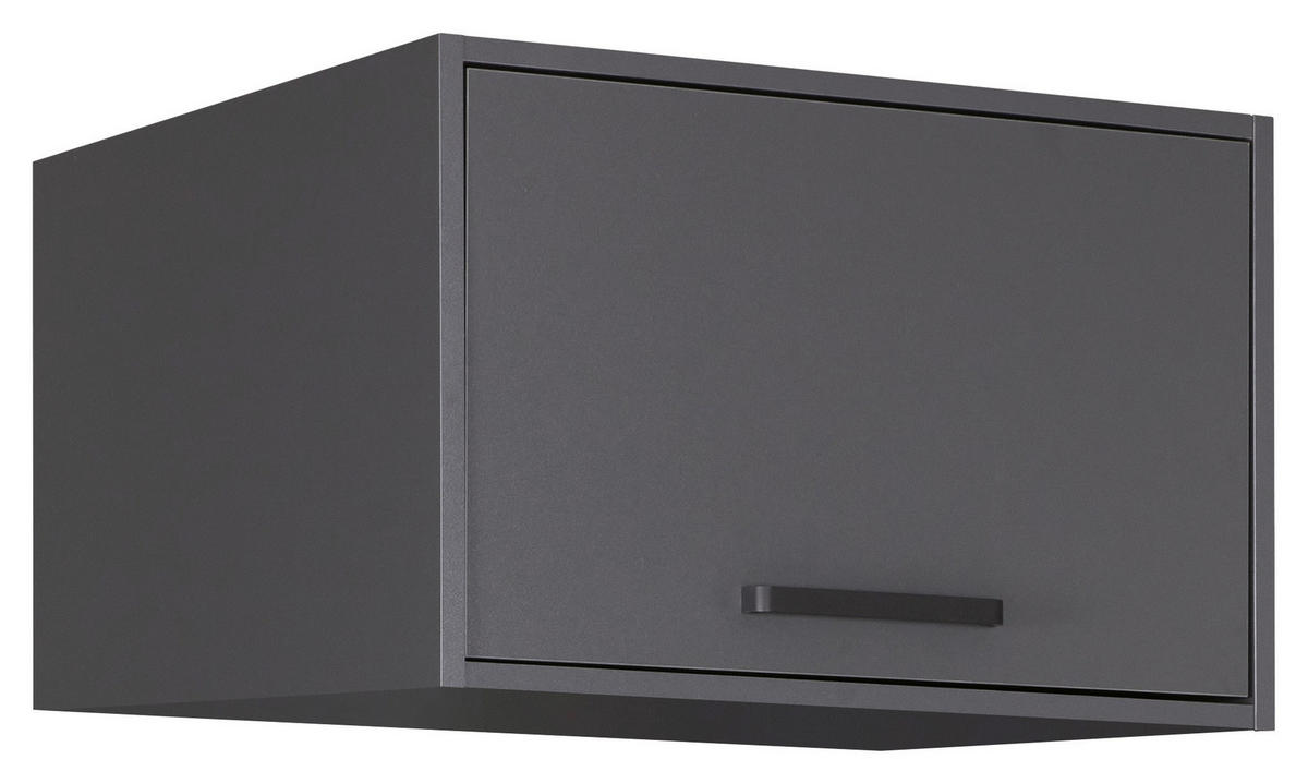 AUFSATZSCHRANK 67/44/68 cm   - Anthrazit/Schwarz, MODERN, Holzwerkstoff/Metall (67/44/68cm) - home24